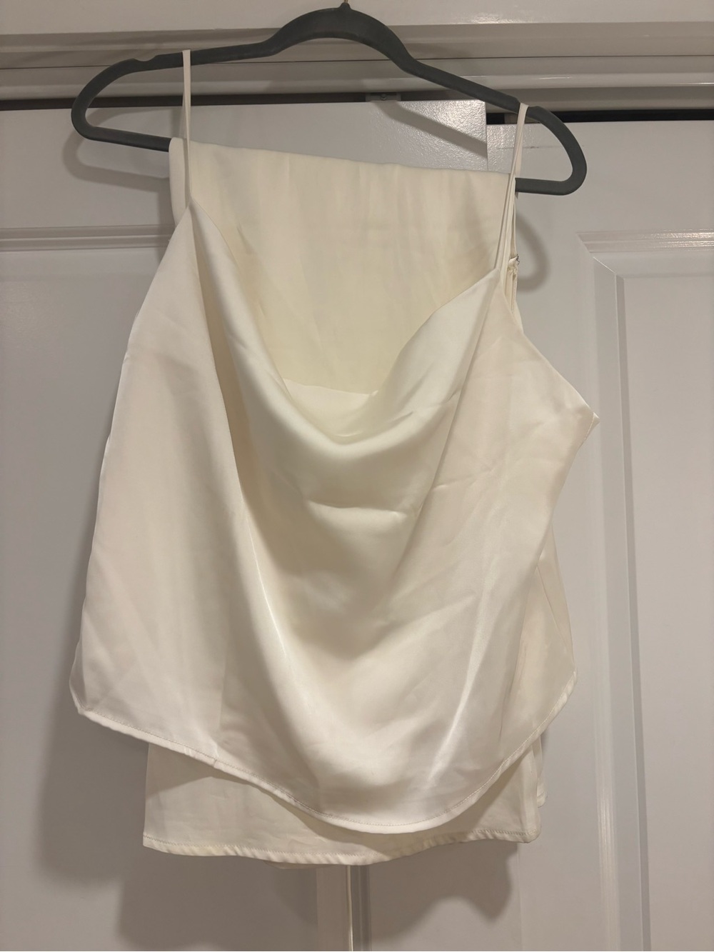 Peppermayo Ivory Satin Cowl Neck Cami and Pants Set
